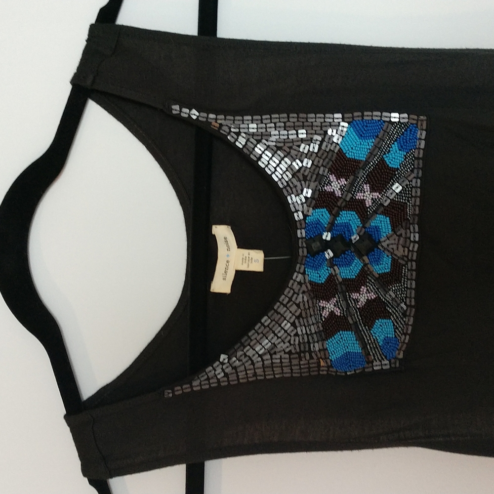 Silence + Noise beaded tank top